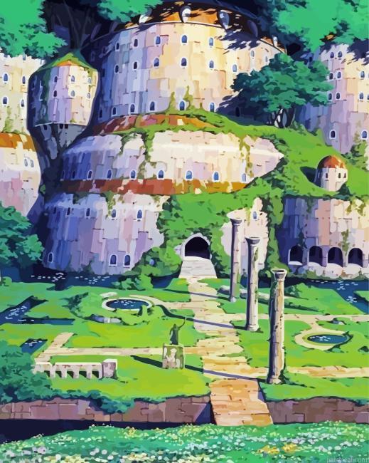 Studio ghibli castle in the sky painting by numbers.jpeg