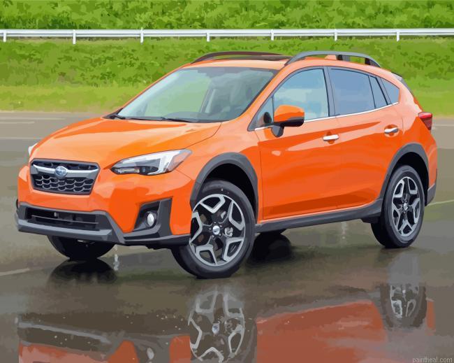 Subaru crosstrek orange car painting by numbers.jpeg