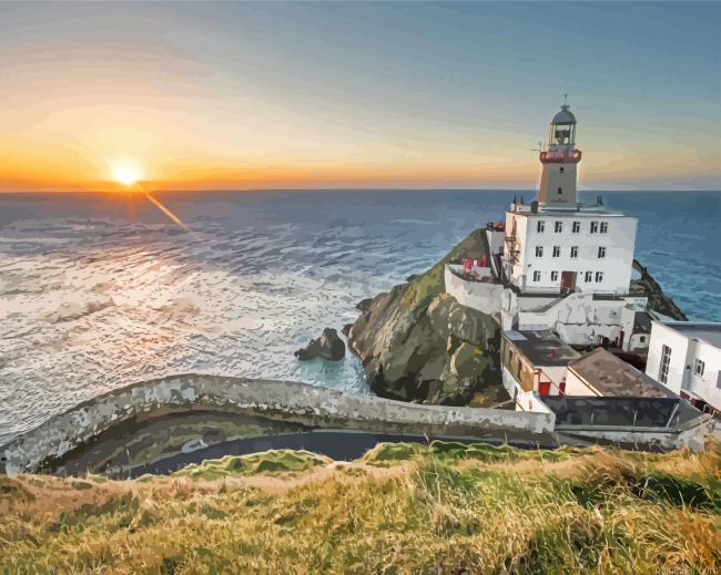 Sunrise in baily lighthouse dublin ireland painting by numbers.jpeg