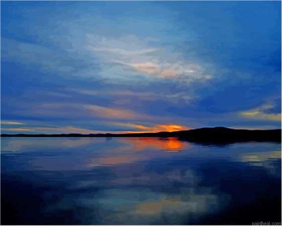 Sunset over sebago lake maine painting by numbers.jpeg