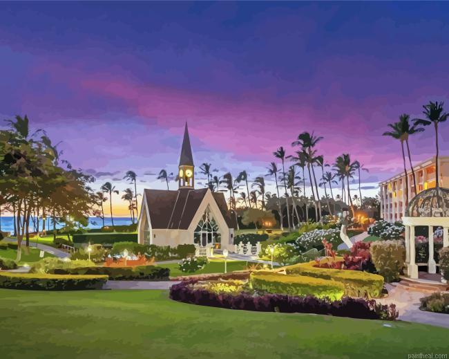 Sunset over wailea church painting by numbers.jpeg