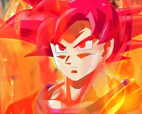 Super saiyan god anime painting by numbers.jpeg