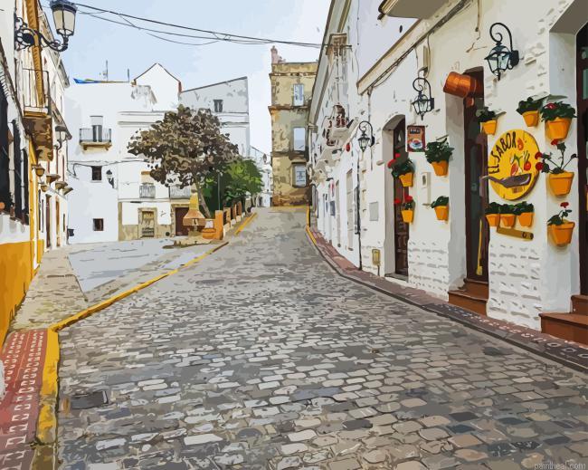 Tarifa spain old town painting by numbers.jpeg