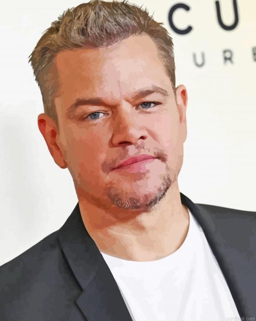 The actor matt damon painting by numbers.jpeg