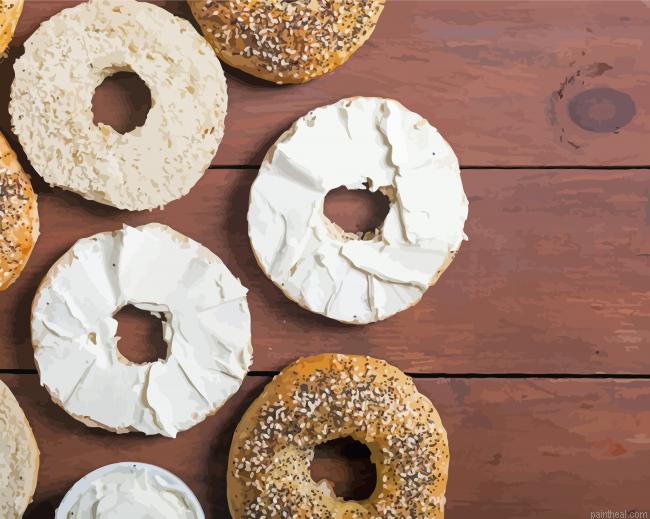 The bagels with cream cheese painting by numbers.jpeg