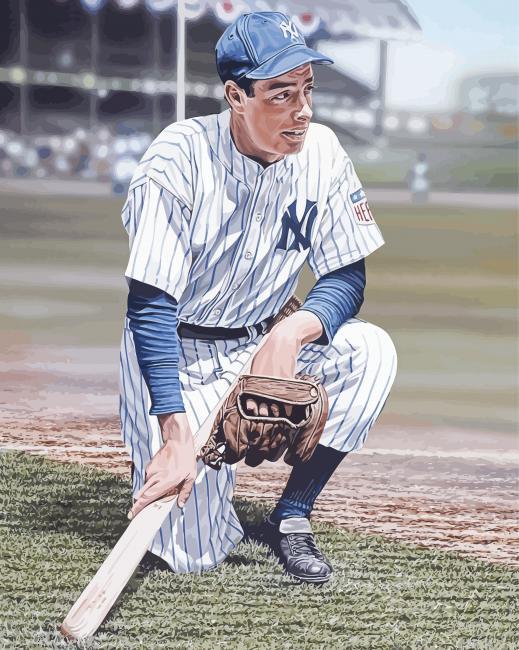 The baseball player joe dimaggio painting by numbers.jpeg