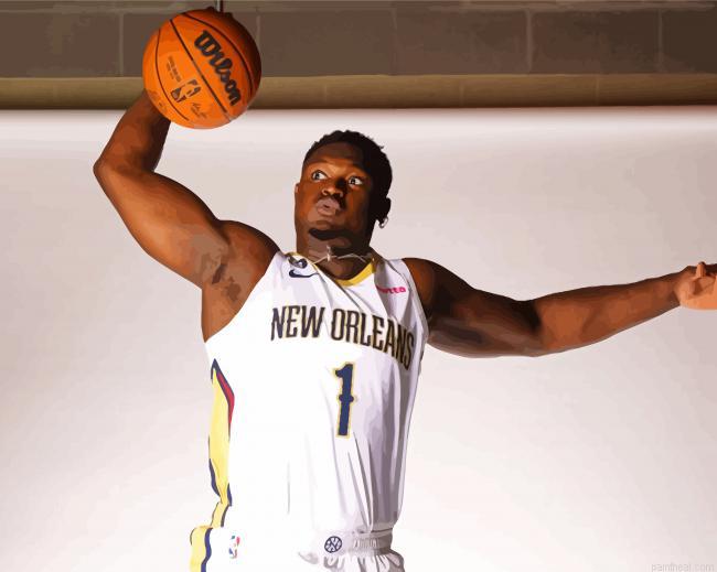 The basketball player zion williamson painting by numbers.jpeg