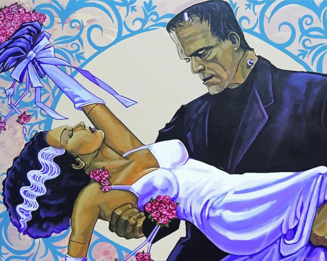 The bride of frankenstein wedding painting by numbers.jpeg