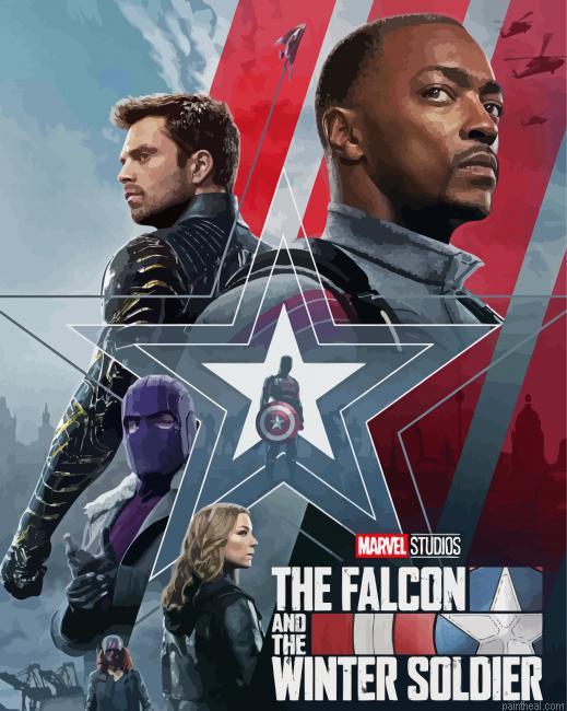 The falcon and the winter soldier series poster painting by numbers.jpeg