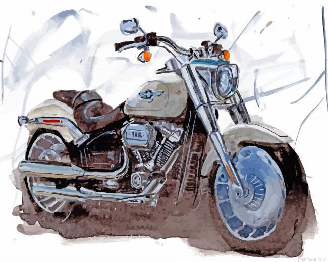 The harley fat boy motorcycle painting by numbers.jpeg
