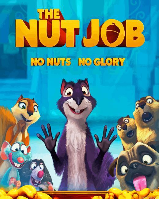 The nut job movie poster painting by numbers.jpeg