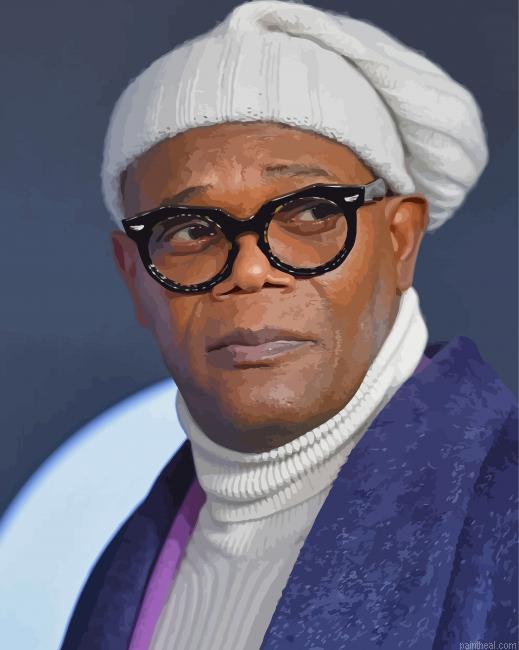The stylish actor samuel l jackson painting by numbers.jpeg