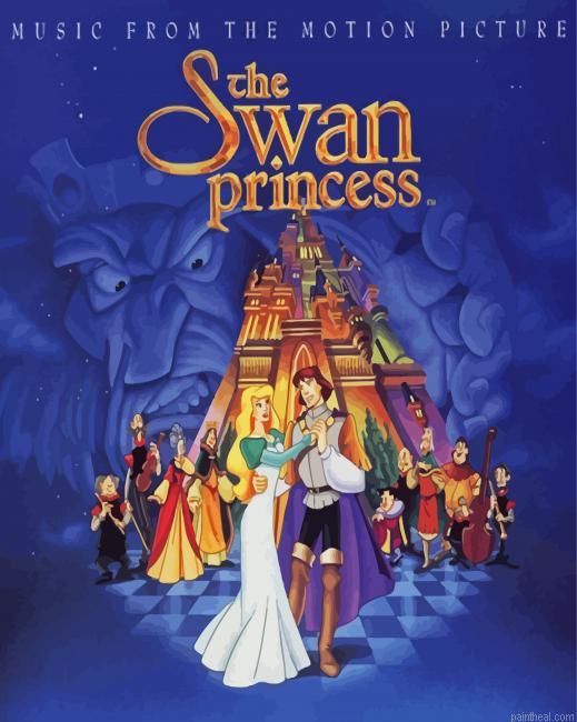 The swan princess animated movie poster painting by numbers.jpeg