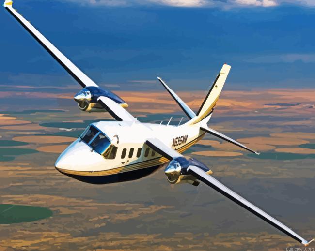 The twin commander aircraft painting by numbers.jpeg