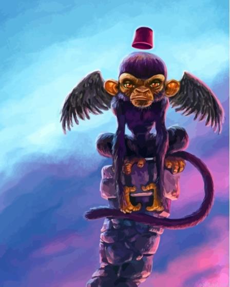 The winged monkey painting by numbers.jpeg