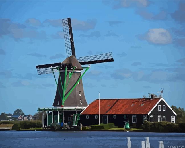 The zaanse schans windmill painting by numbers.jpeg