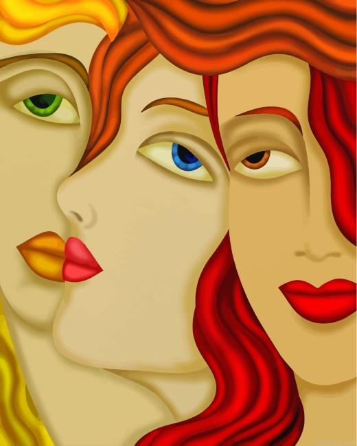 Three women faces painting by numbers.jpeg