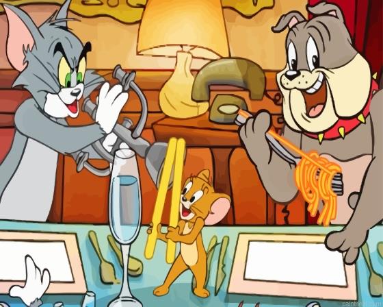 Tom and jerry and dog cartoon painting by numbers.jpeg