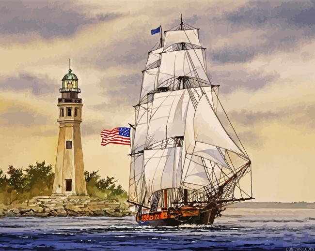 Us ship and lighthouse painting by numbers.jpeg