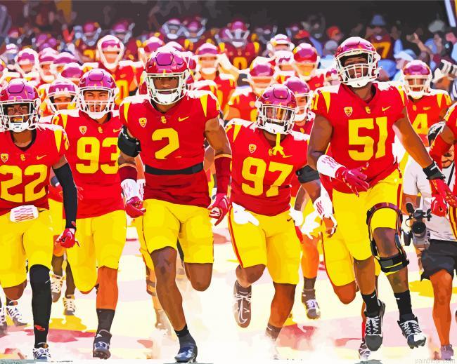 Usc trojans football team painting by numbers.jpeg