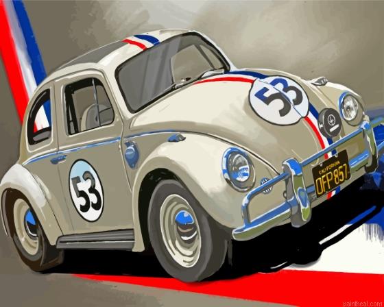 Vw beetle herbie car painting by numbers.jpeg