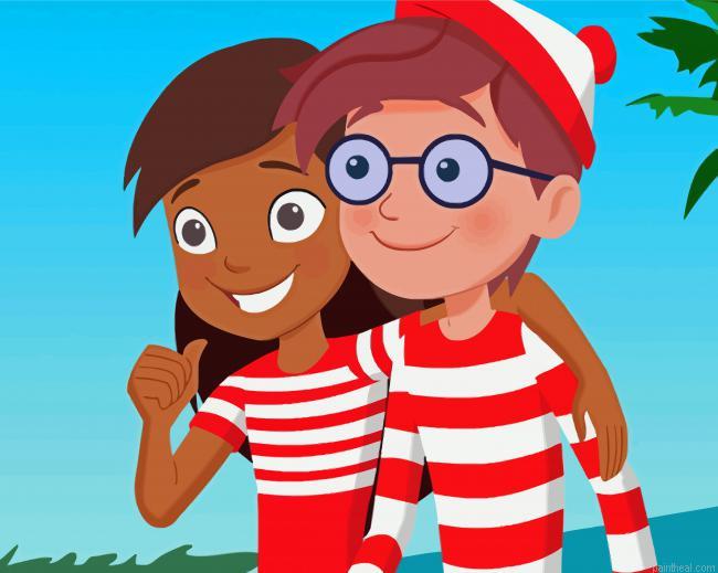 Wally and wenda from wheres waldo painting by numbers.jpeg