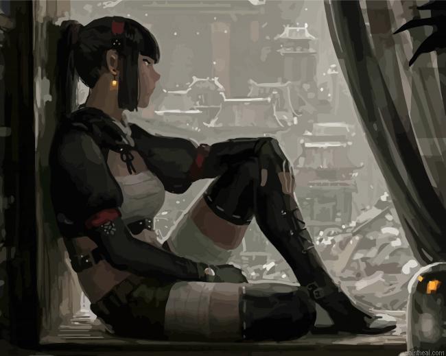Warrior lady resting painting by numbers.jpeg