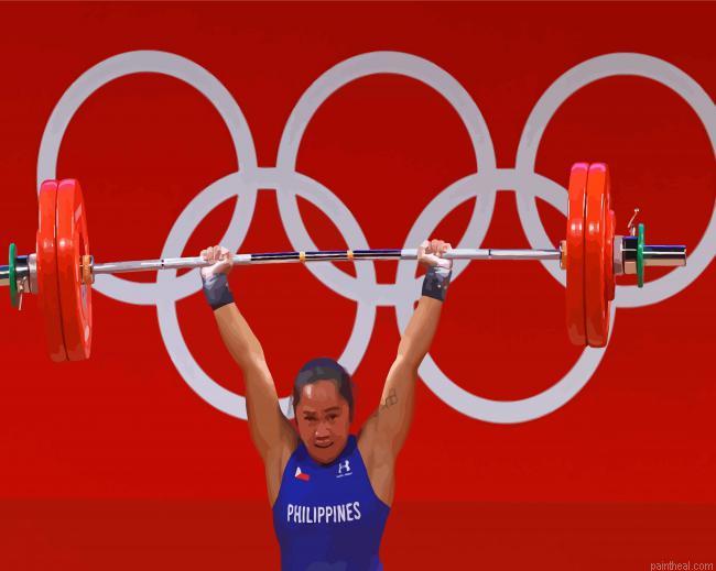 Weightlifter girl painting by numbers.jpeg