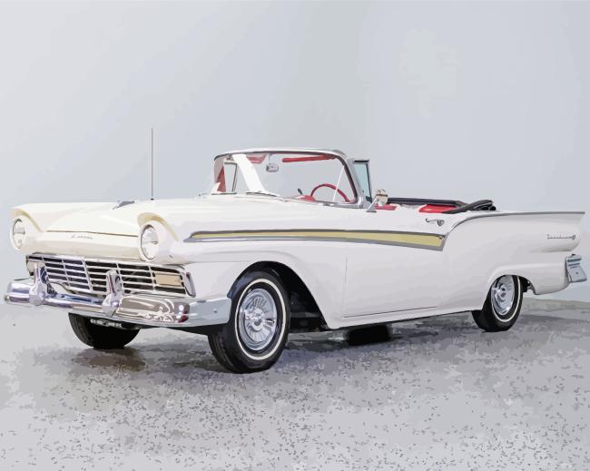 White classic 1957 ford painting by numbers.jpeg