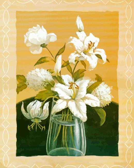White flowers in glass vase painting by numbers.jpeg