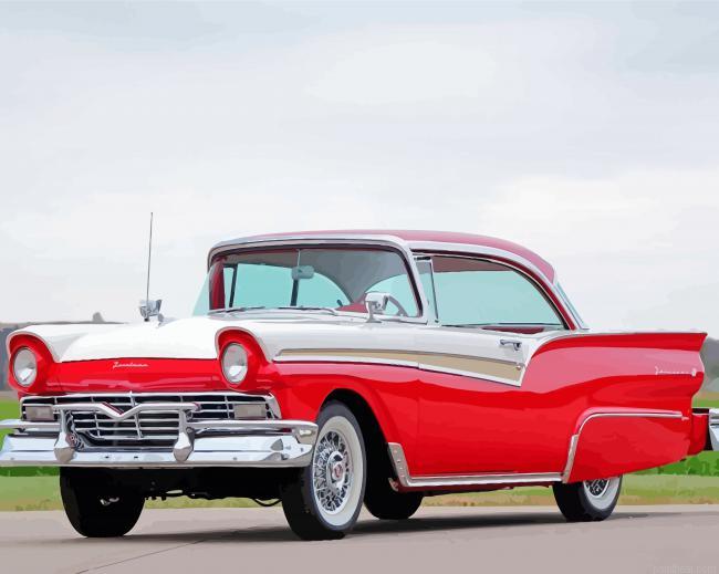 White red 1957 ford car painting by numbers.jpeg