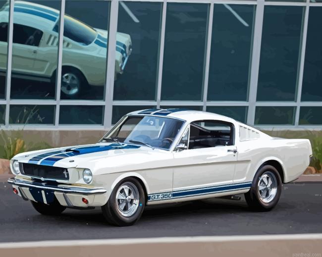 White shelby gt 350 painting by numbers.jpeg