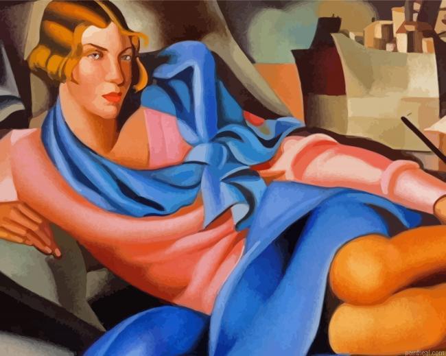 Woman by tamara lempicka painting by numbers.jpeg