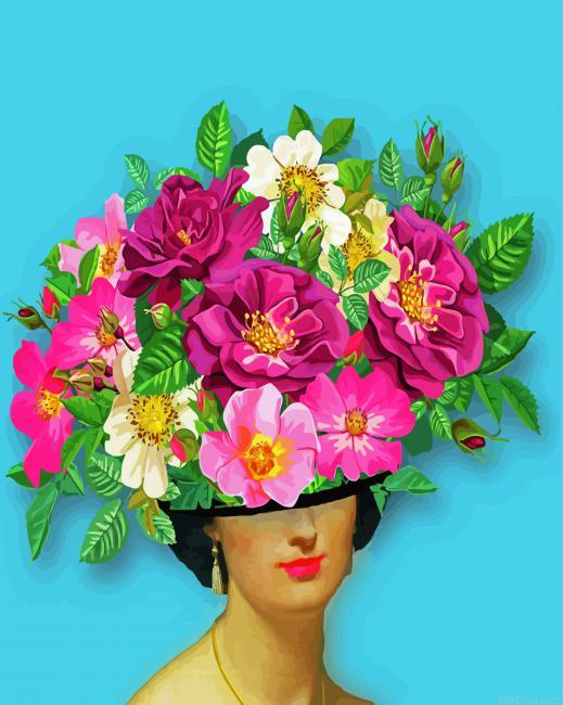 Woman surrealist flowers painting by numbers.jpeg