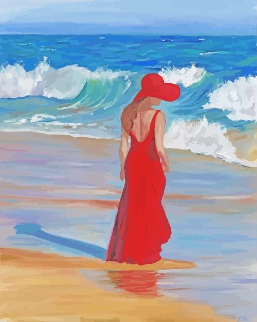 Woman wearing red painting by numbers.jpeg