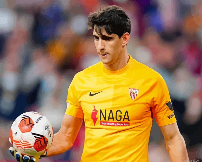 Yassine bounou sevilla goalkeeper painting by numbers.jpeg