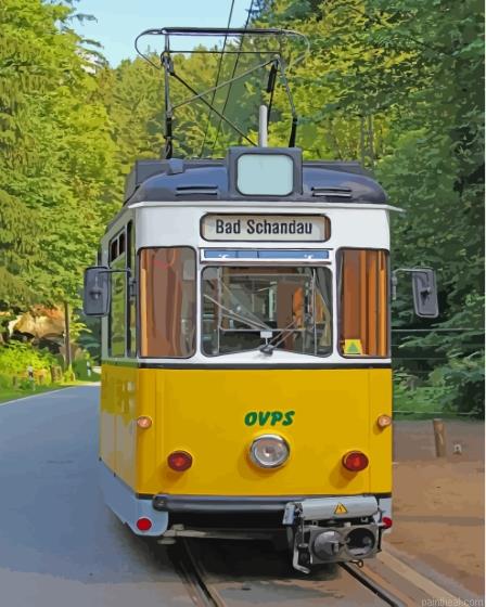 Yellow streetcar on road painting by numbers.jpeg