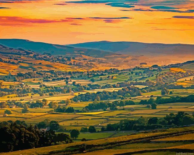 Yorkshire dales landscape at sunset painting by numbers.jpeg