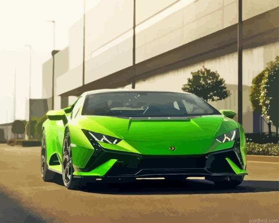 Green lamborghini huracan evo gt painting by numbers.jpeg