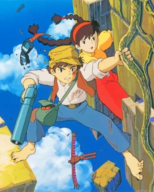 Aesthetic castle in the sky animes painting by numbers.jpeg