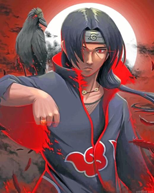 Aesthetic itachi anime painting by numbers.jpeg