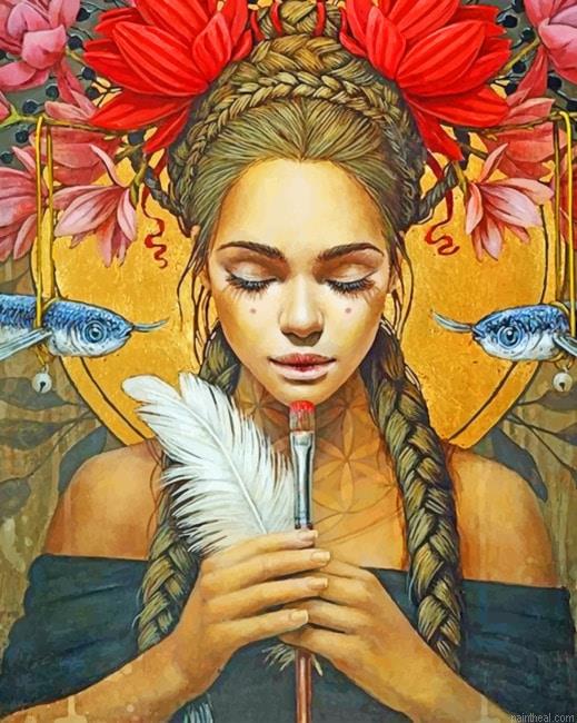 Artistic woman women painting by numbers.jpeg