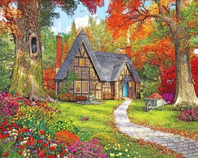 Autumn cottage painting by numbers.jpeg