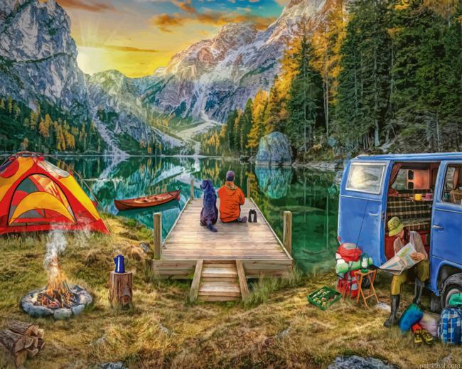 Camping in banff park painting by numbers.jpeg