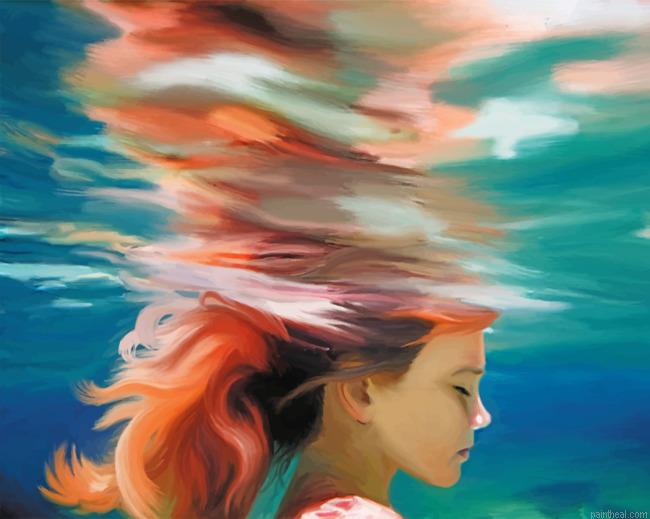 Girl underwater art painting by numbers.jpeg