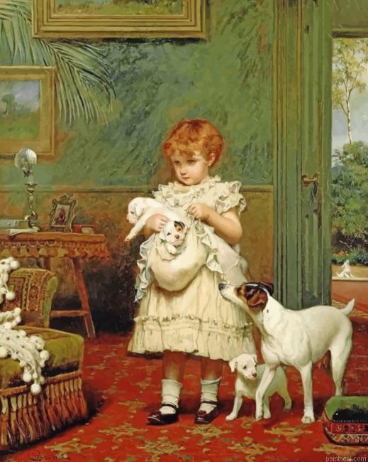 Girl with dog painting by numbers.jpeg