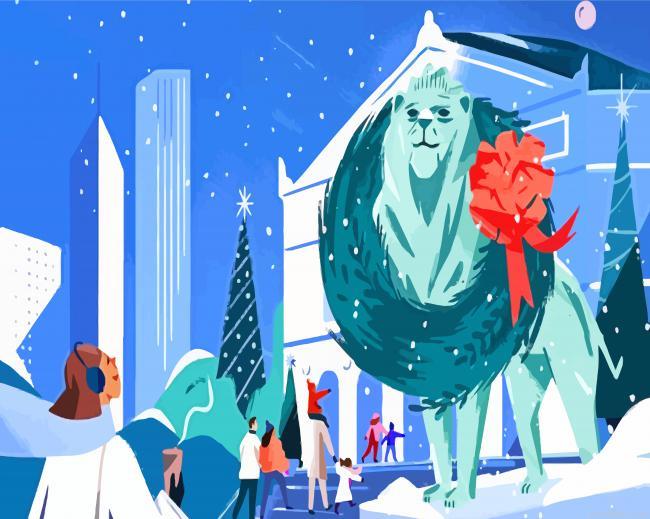 Illustration chicago christmas painting by numbers.jpeg