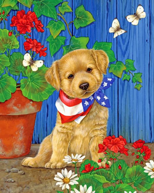 Puppy in garden painting by numbers.jpeg