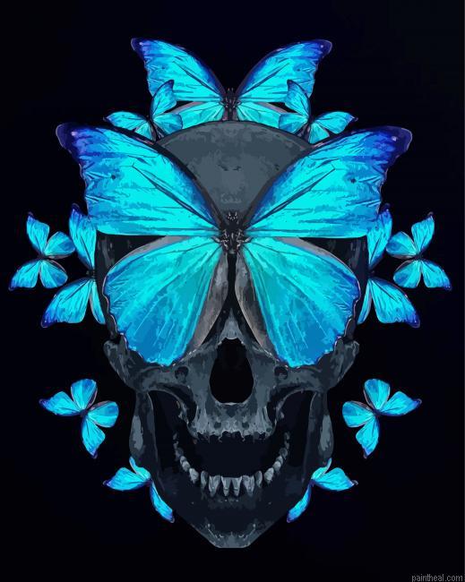 Skull with butterflies painting by numbers.jpeg