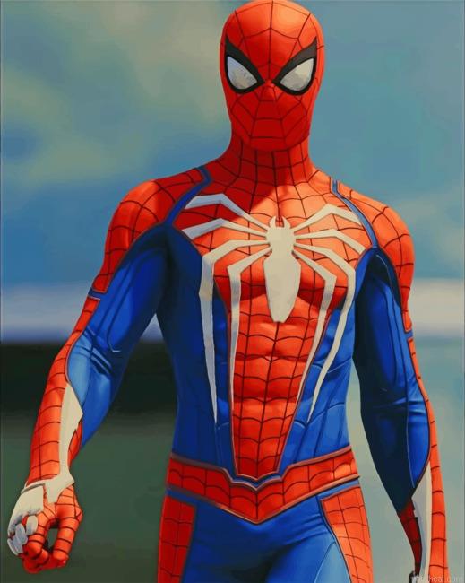 Spider man painting by numbers.jpeg